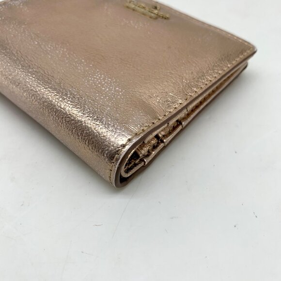 Kate Spade Cameron Street Metallic Rose Gold Bi-Fold Wallet - Picture 6 of 11